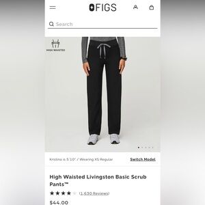 Figs high waisted Livingston black M